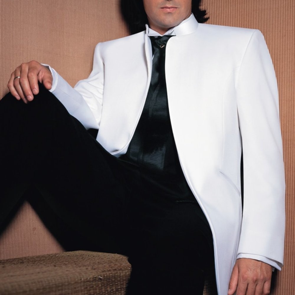 Men's White Mirage Tuxedo Jacket- Easy Care, Gala, Black Tie, Prom, Cruise